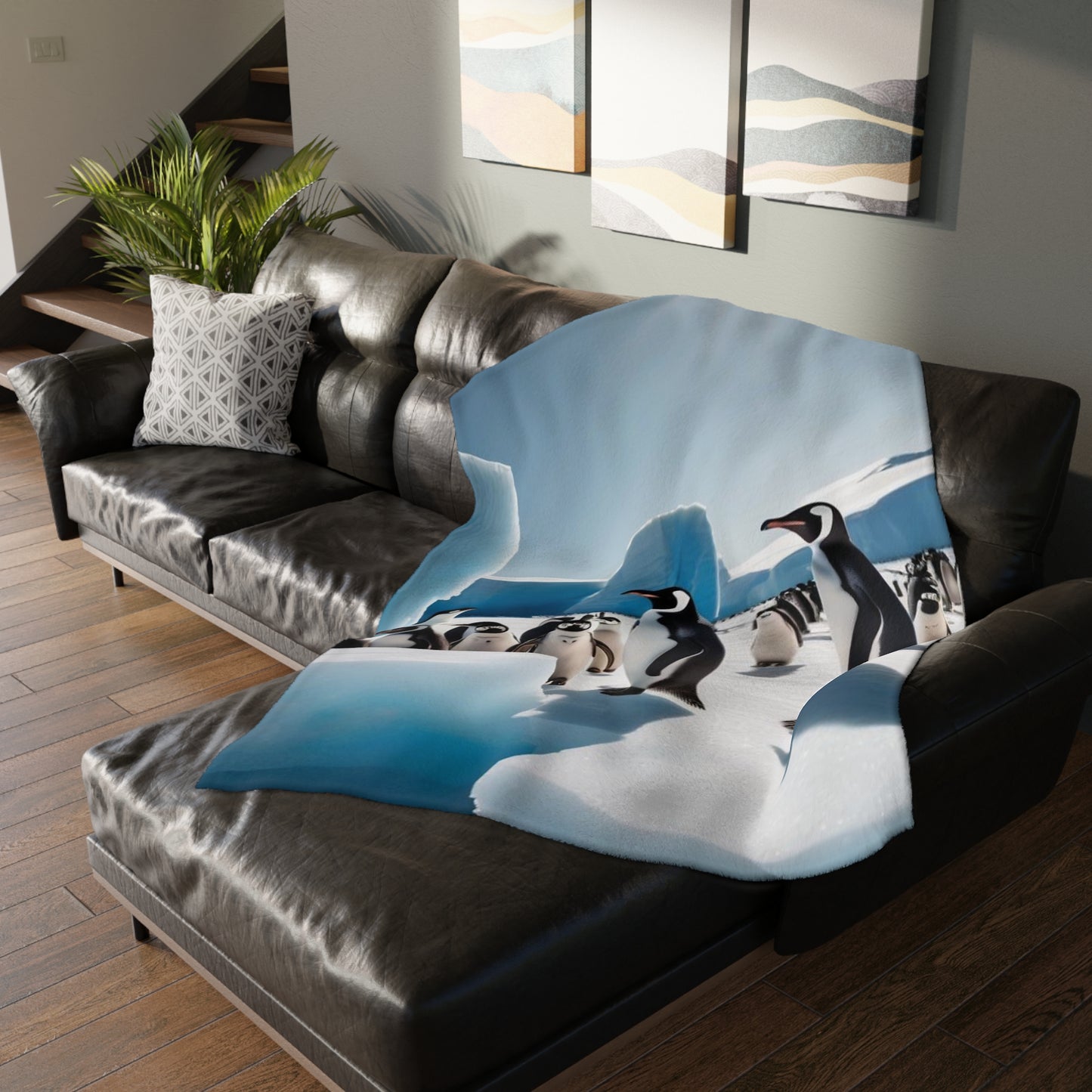 Velveteen Blues Microfiber Blanket (Two-sided print)