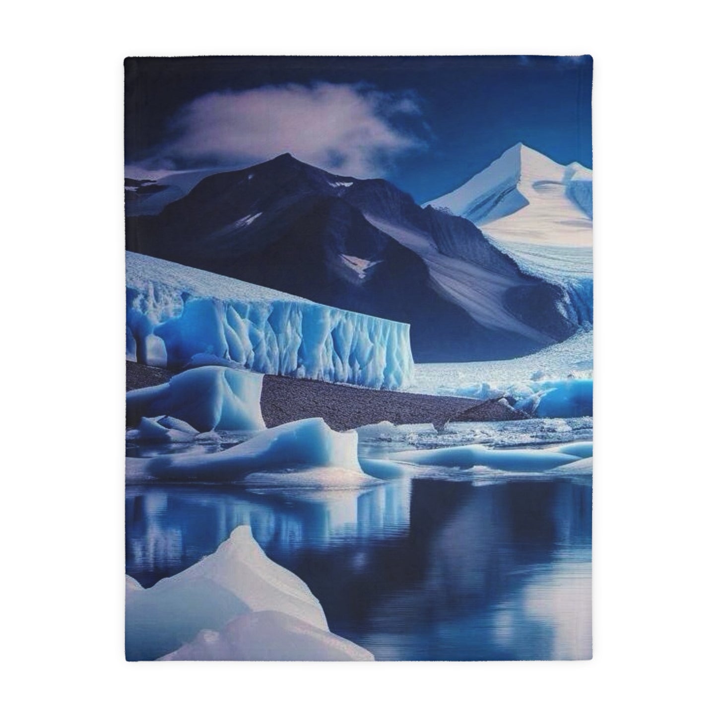 Velveteen Blues Microfiber Blanket (Two-sided print)