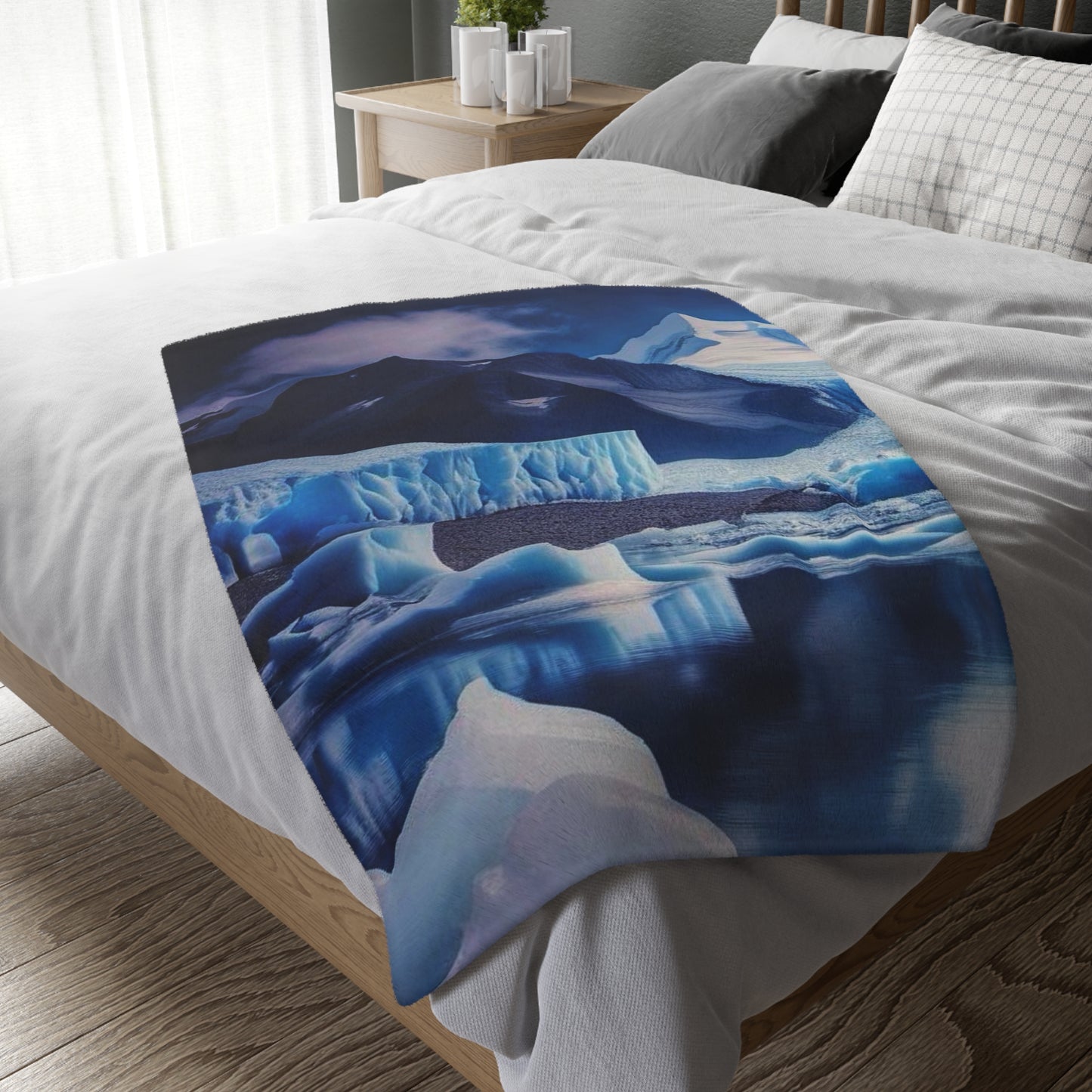 Velveteen Blues Microfiber Blanket (Two-sided print)