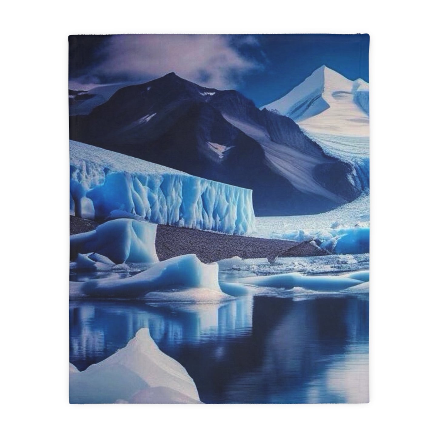 Velveteen Blues Microfiber Blanket (Two-sided print)