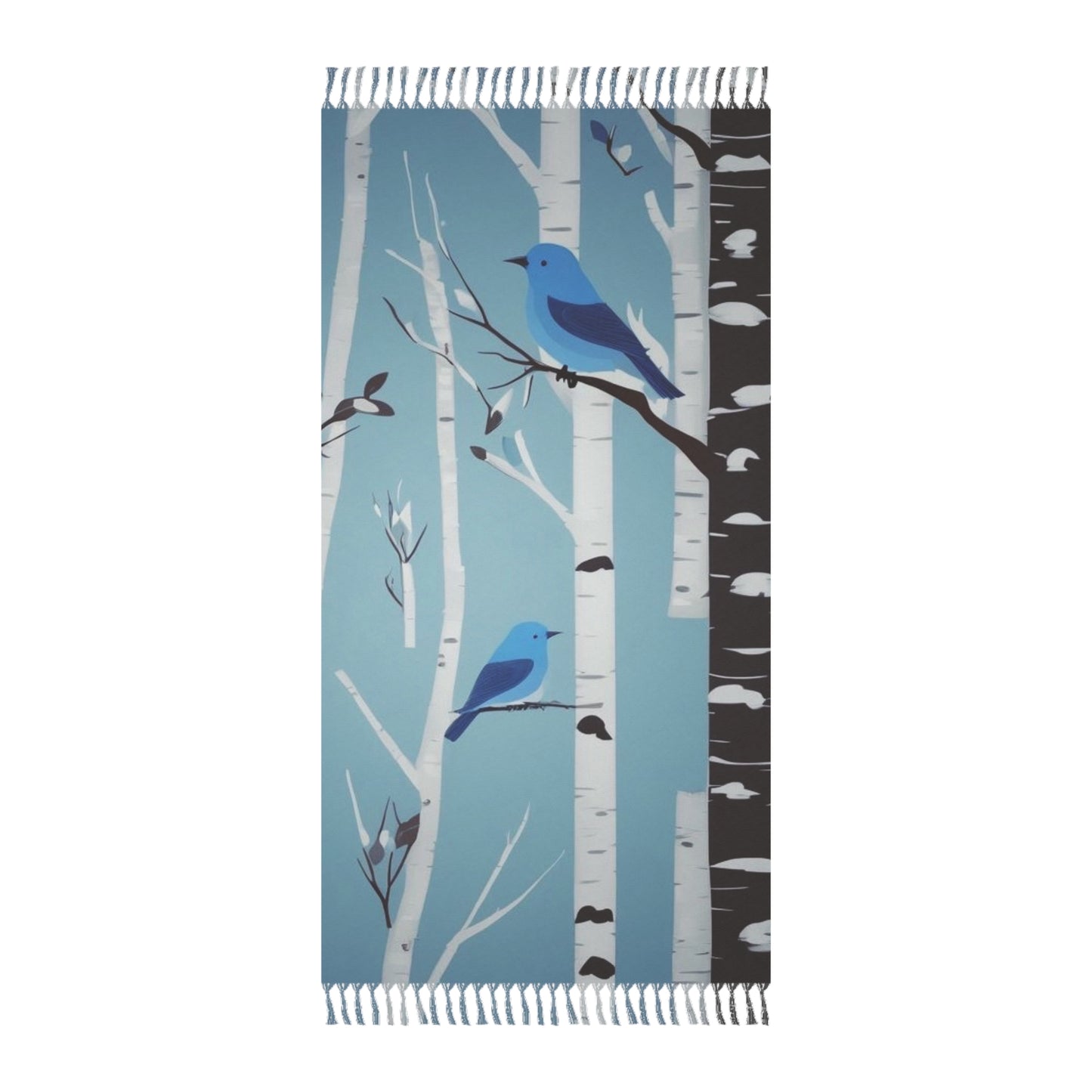 Bluebirds Boho Beach Throw