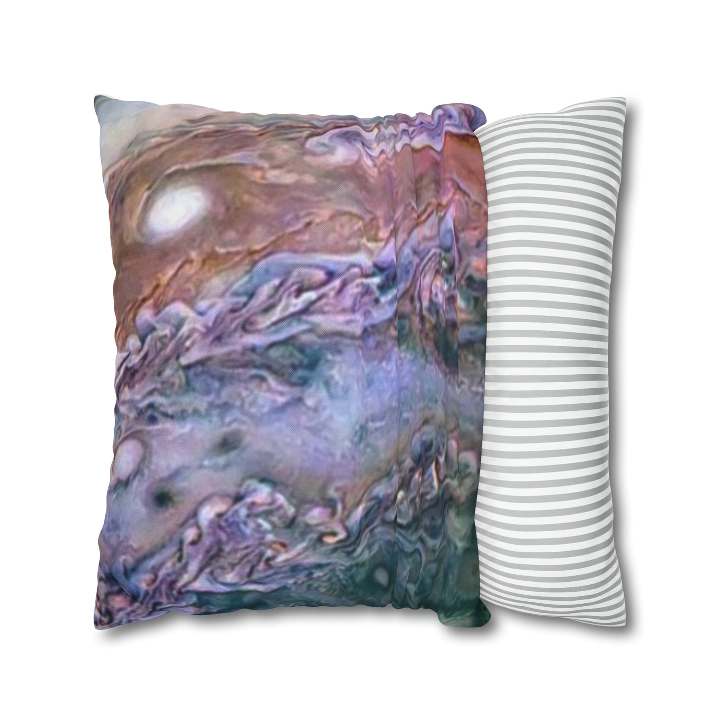 Marbled Pastel Spun Polyester Square Pillowcase