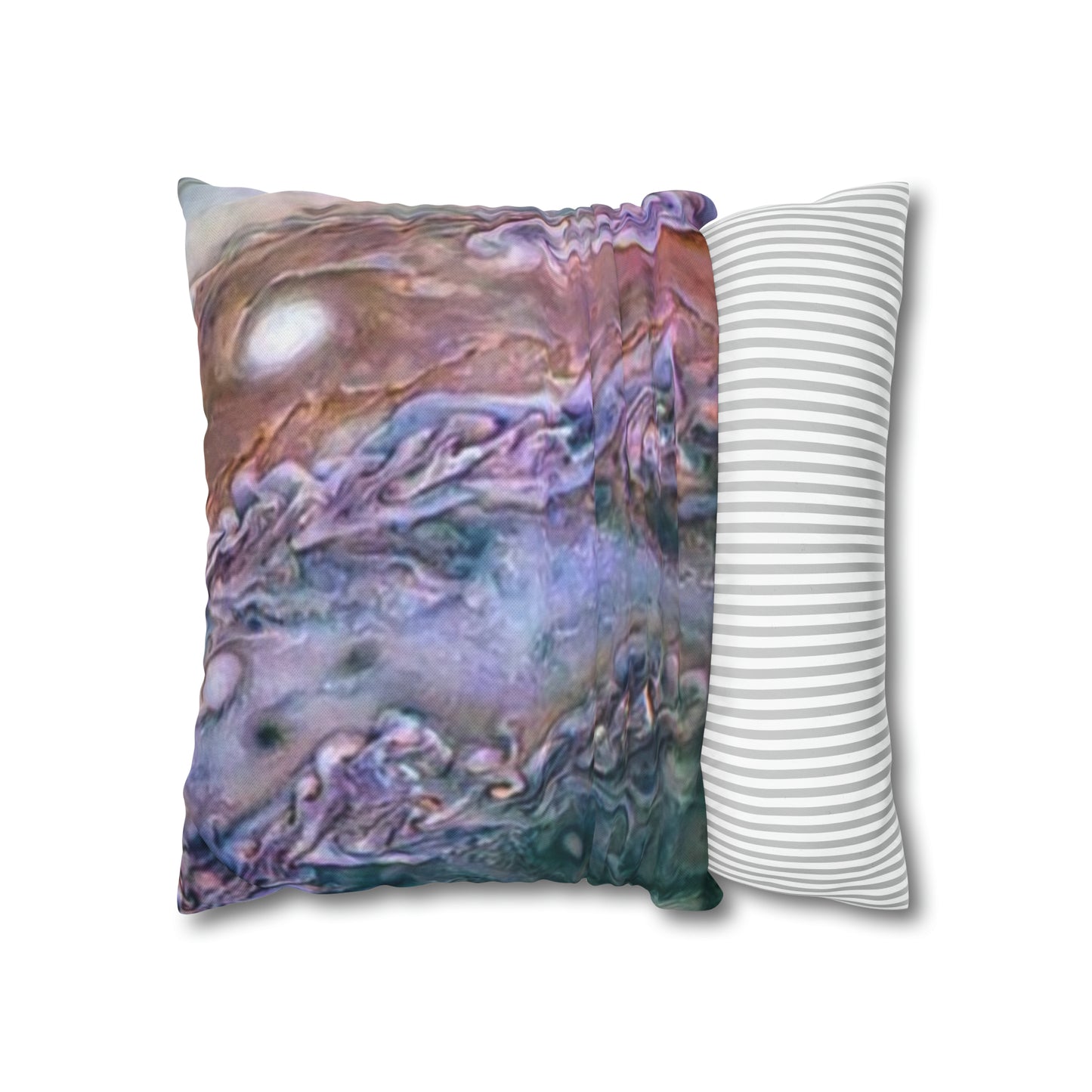 Marbled Pastel Spun Polyester Square Pillowcase