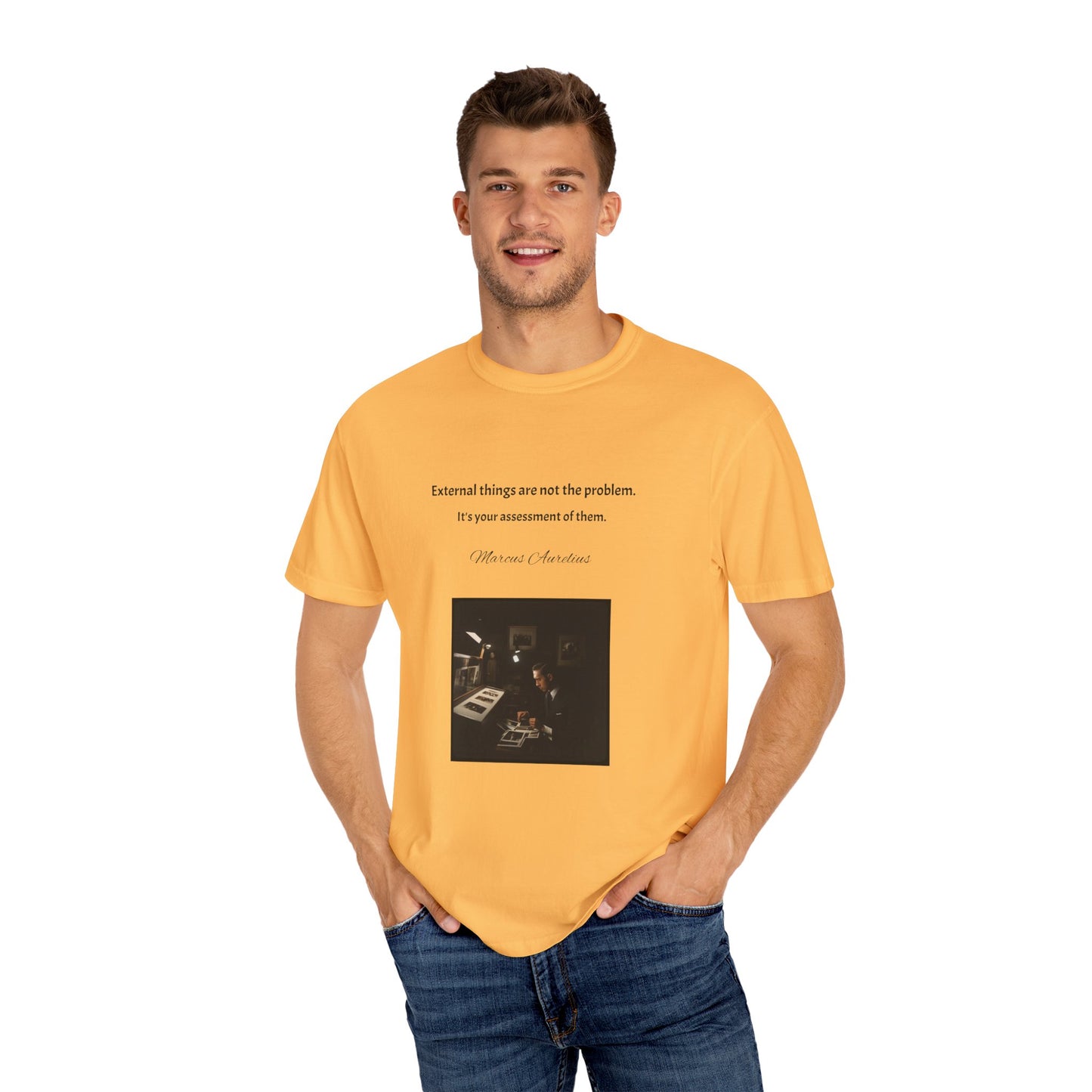 Marcus Aurelius Quotes Unisex Garment-Dyed T-shirt