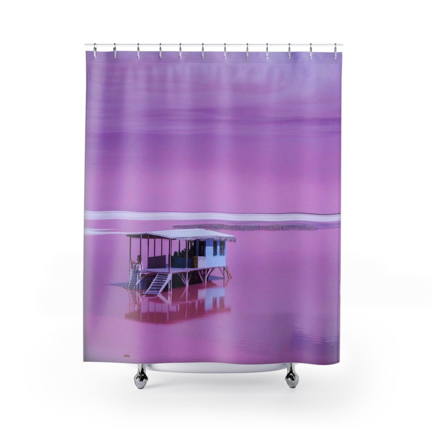 Pink Shores Shower Curtains