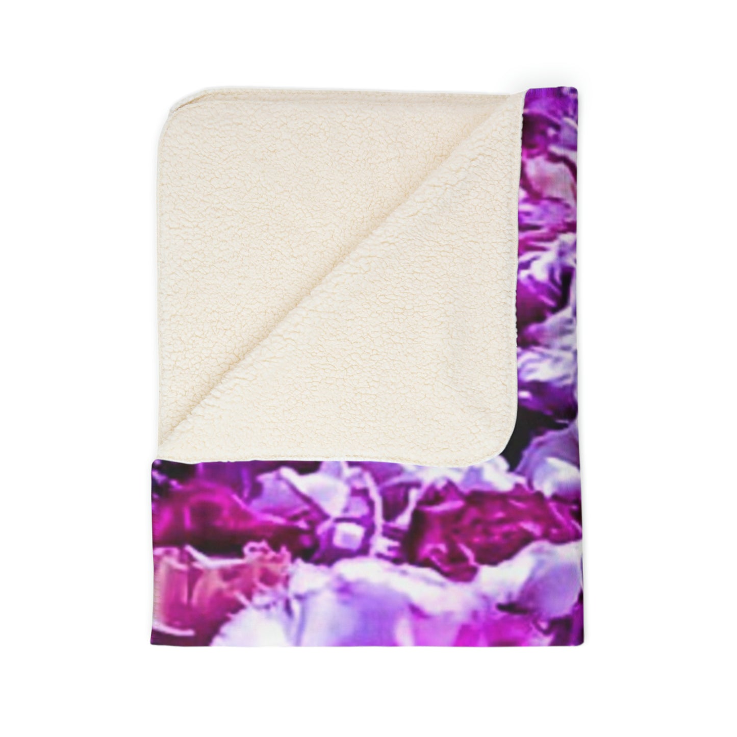 Pink Roses Fleece Sherpa Blanket