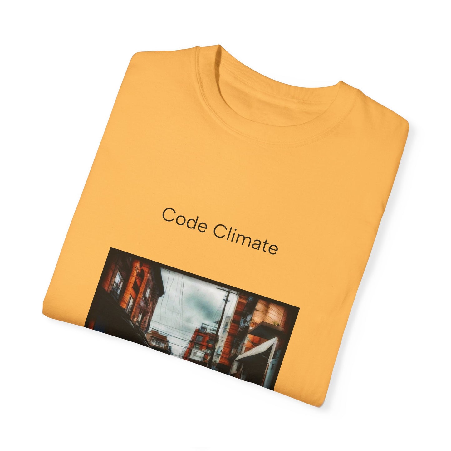 Code Climate Flooding Unisex Garment-Dyed T-shirt