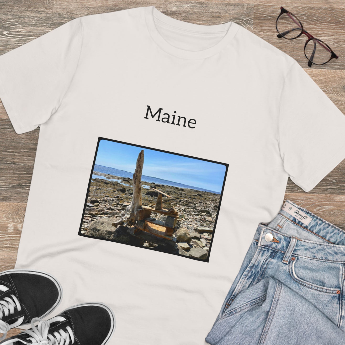 Maine Coastal Travel Organic Creator T-shirt - Unisex