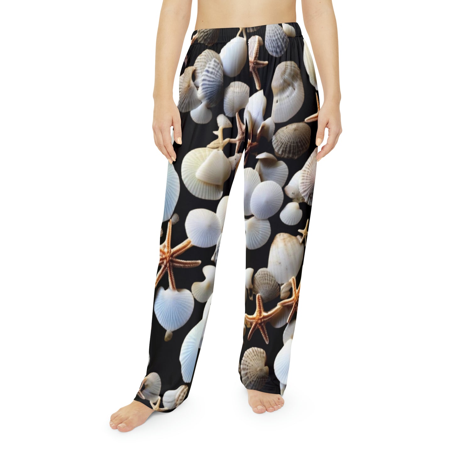 Sea Shells and Sand Dollars Women's Pajama Pants (AOP)