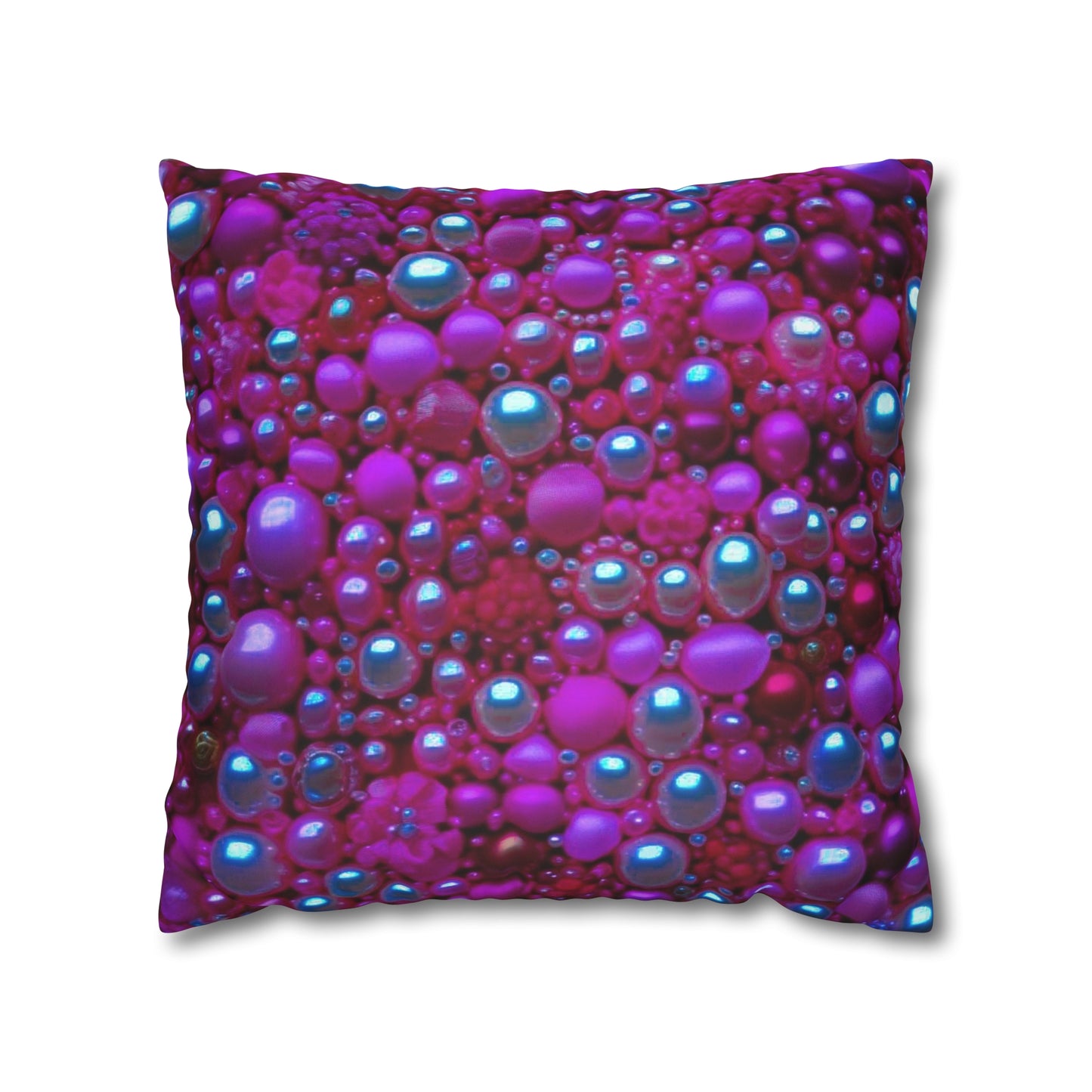 Pinked Pearls Faux Suede Square Pillowcase