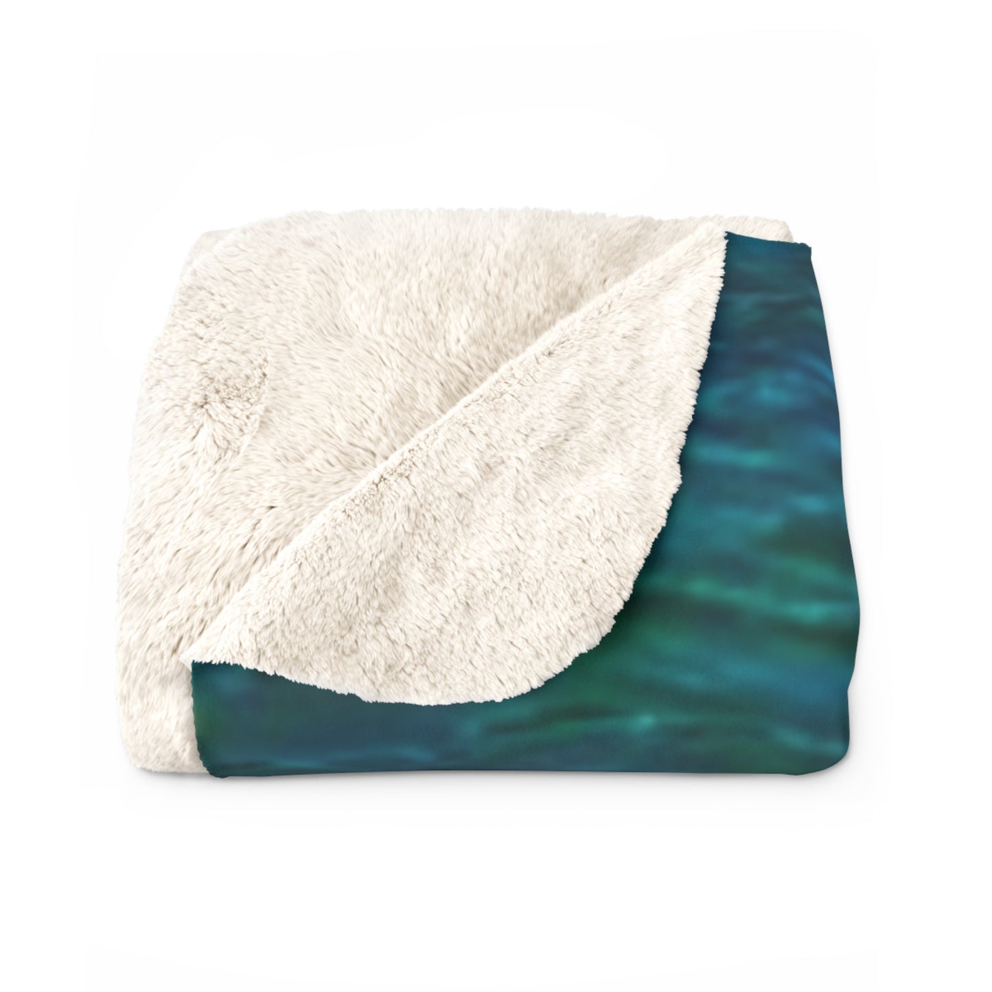 Deep Sea Green Sherpa Fleece Blanket