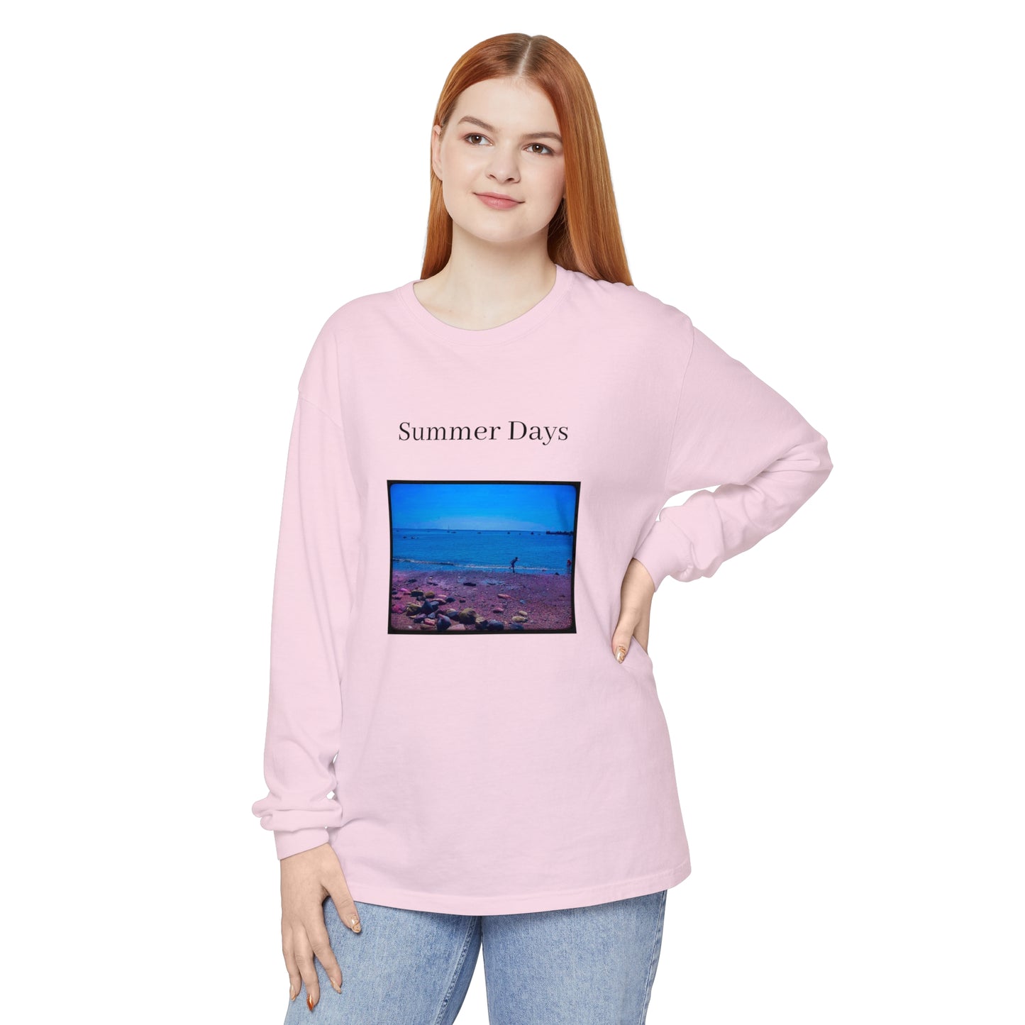 Summer Days Unisex Garment-dyed Long Sleeve T-Shirt