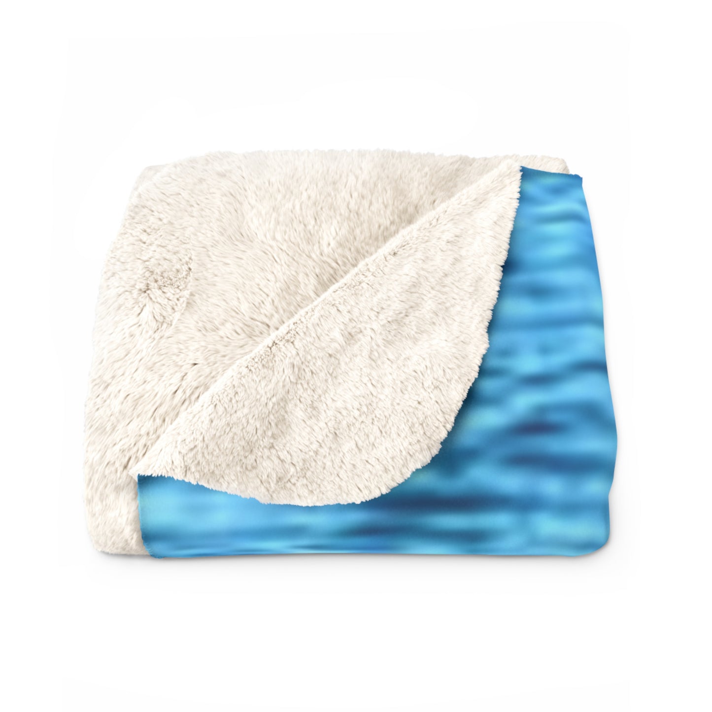 Marine Blue Sherpa Fleece Blanket