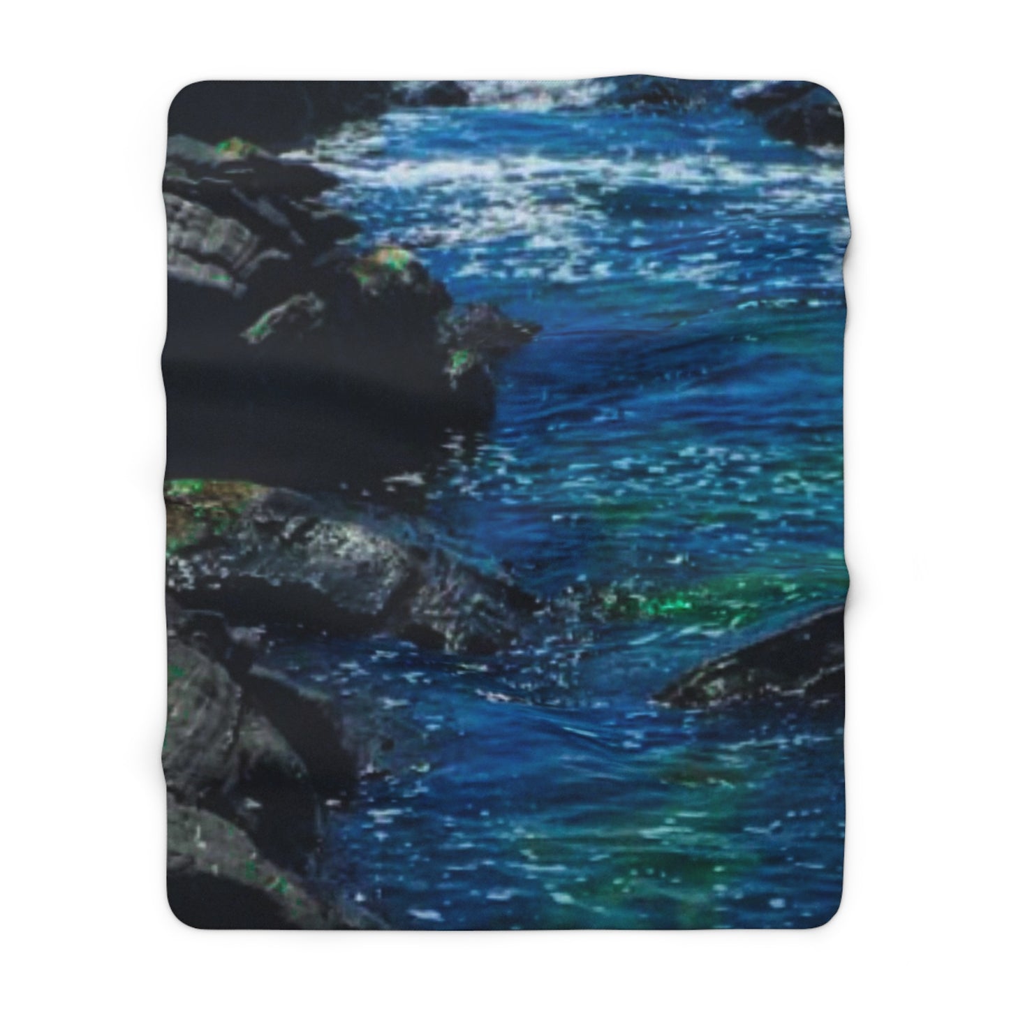 Deep Blue Marble Ocean Sherpa Fleece Blanket