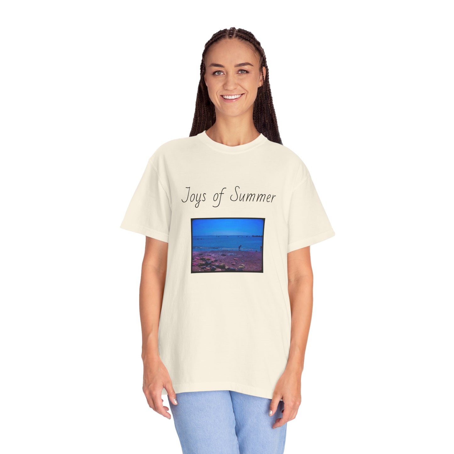 Summer Ocean pebbles Unisex Garment-Dyed T-shirt