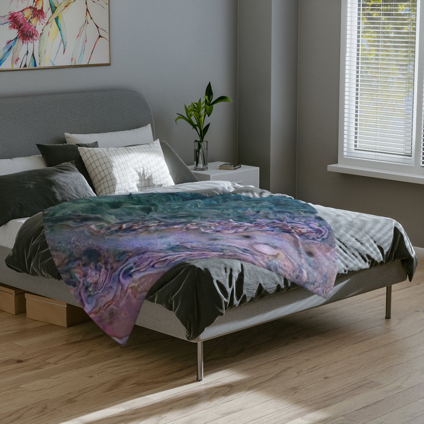 Marbled Pastel Velveteen Microfiber Blanket