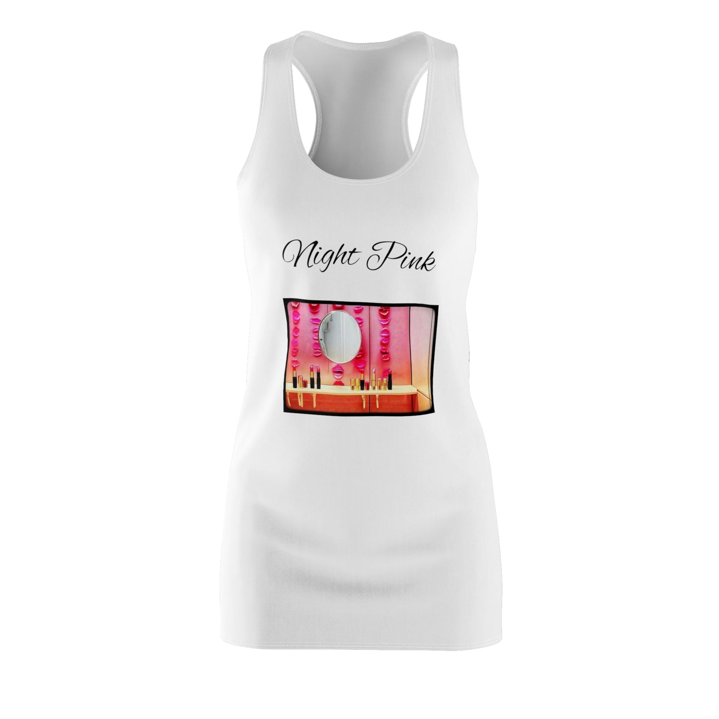 Night Pink Women's Cut & Sew Racerback Dress (AOP)