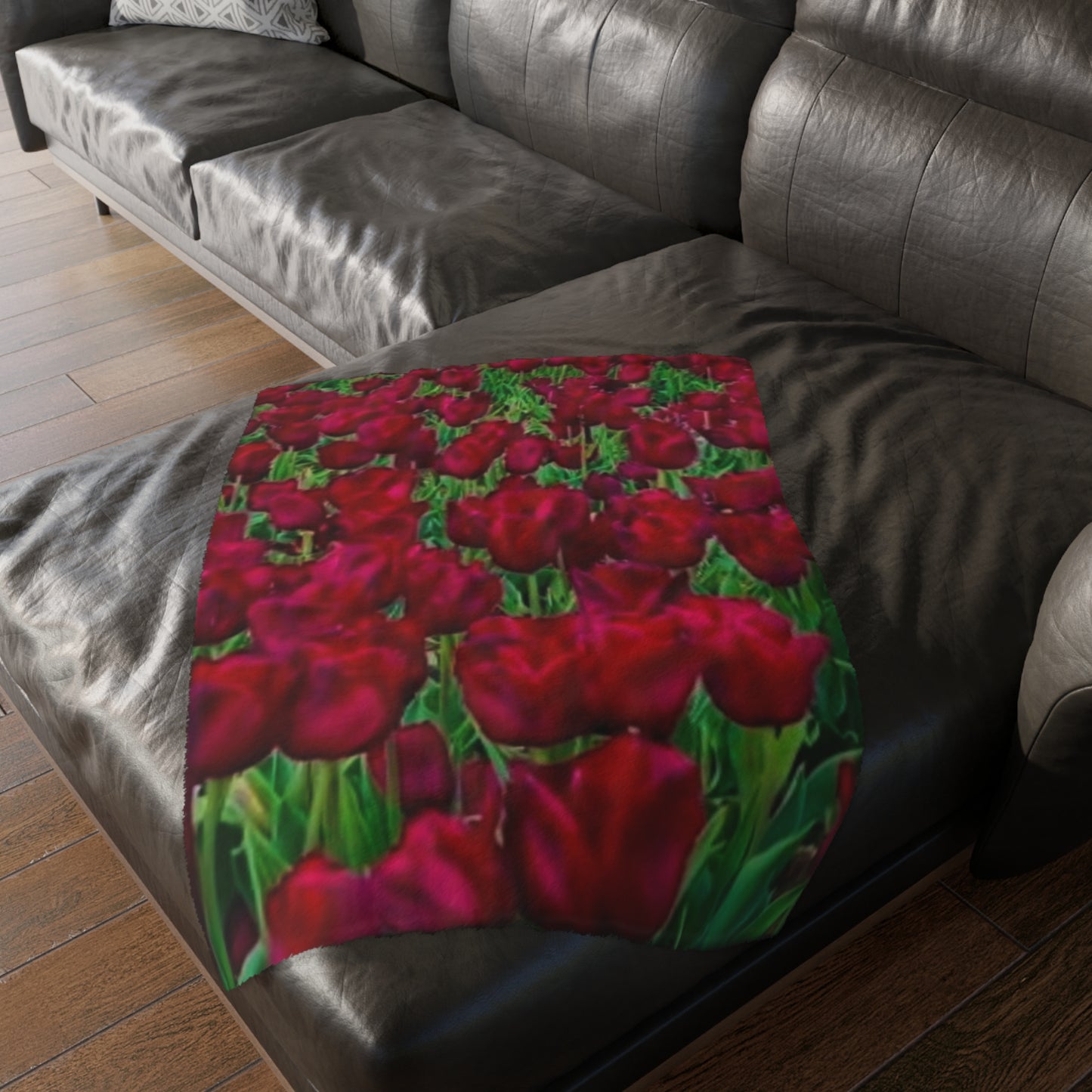 Red Velveteen Microfiber Blanket (Two-sided print)