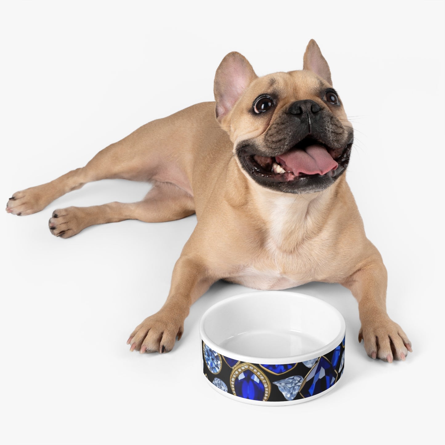 Diamonds Sapphires Pet Bowl