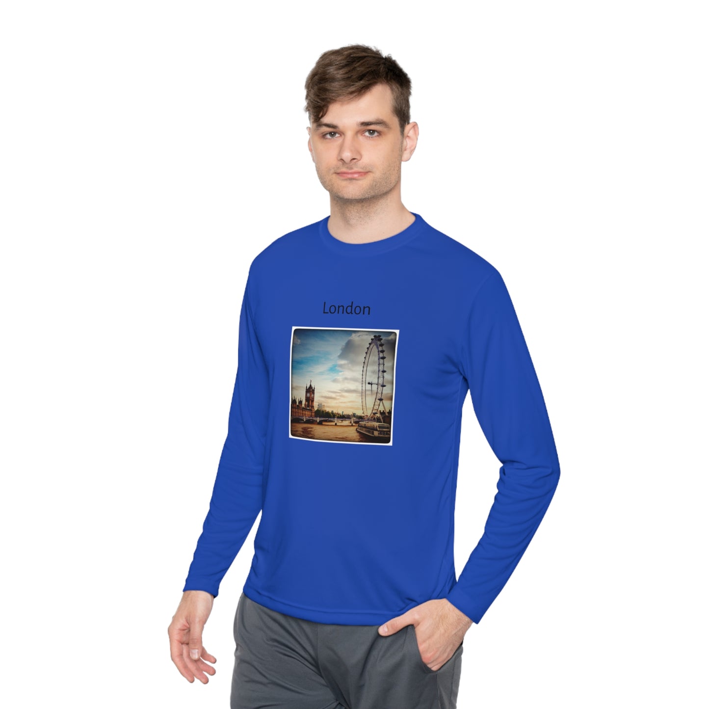 London 2 sides Unisex Lightweight Long Sleeve Tee