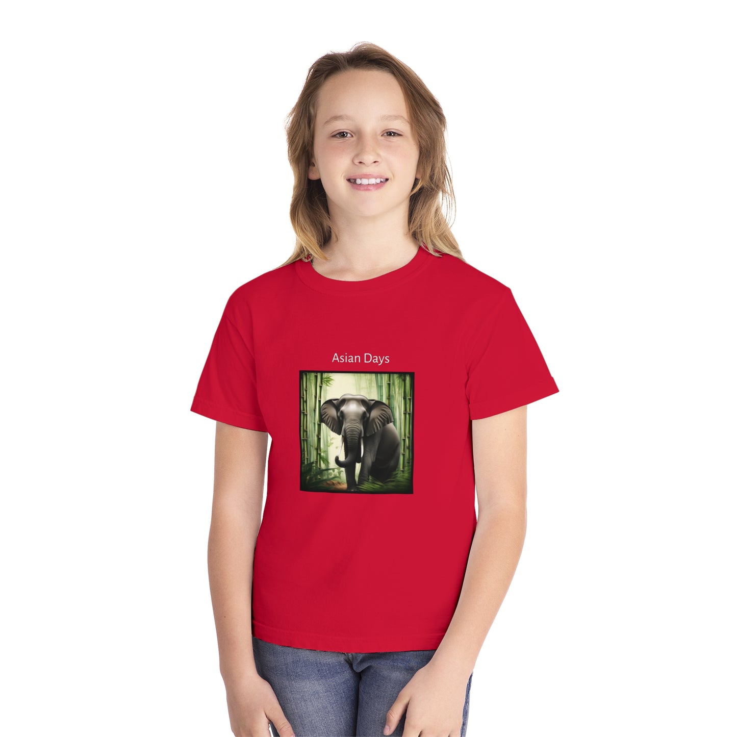 Elephant in Bamboo Youth Midweight Tee