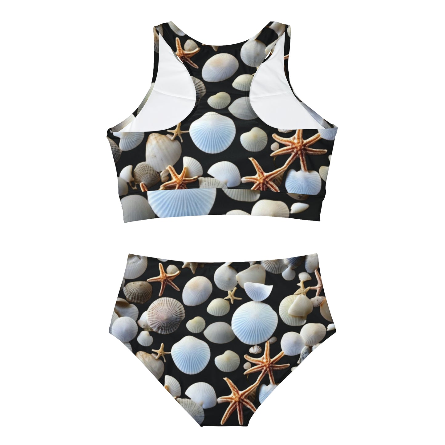 Seashells Sporty Bikini Set (AOP)