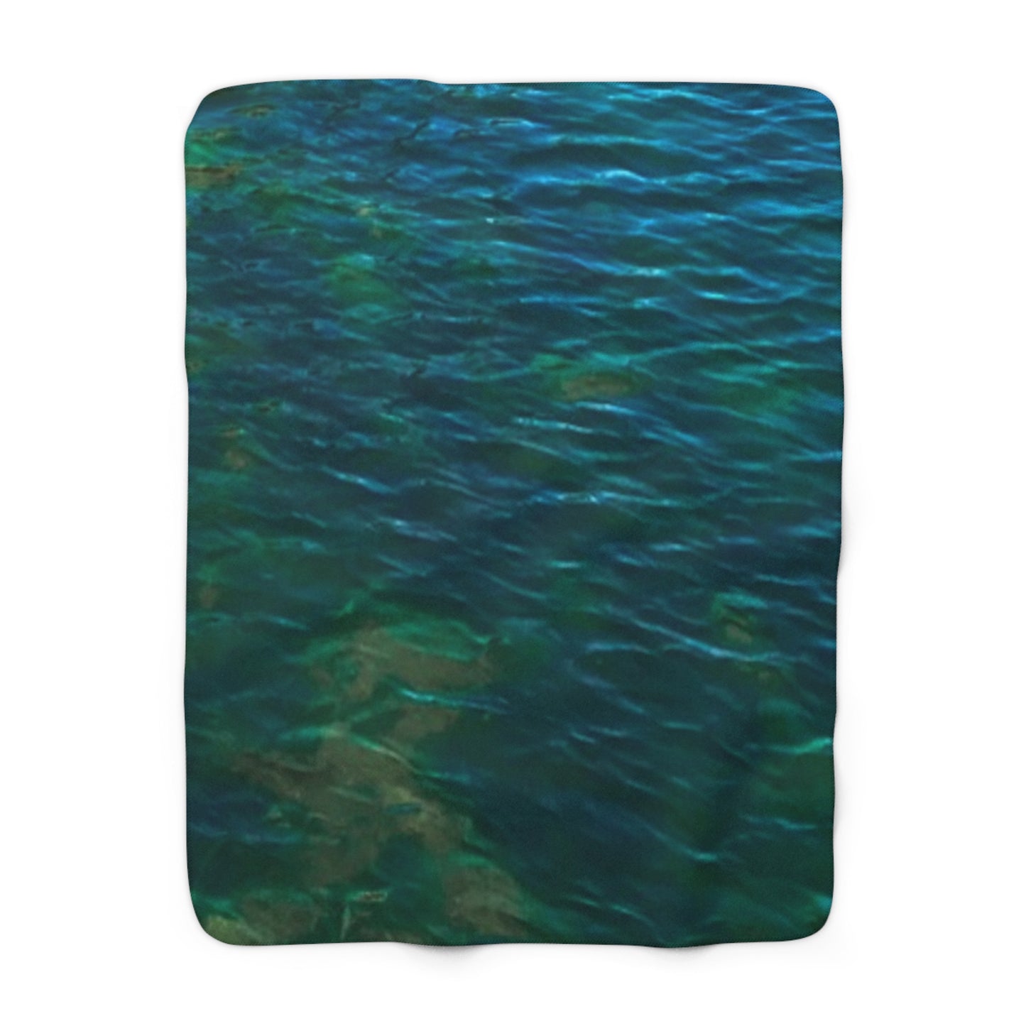 Deep Sea Green Sherpa Fleece Blanket