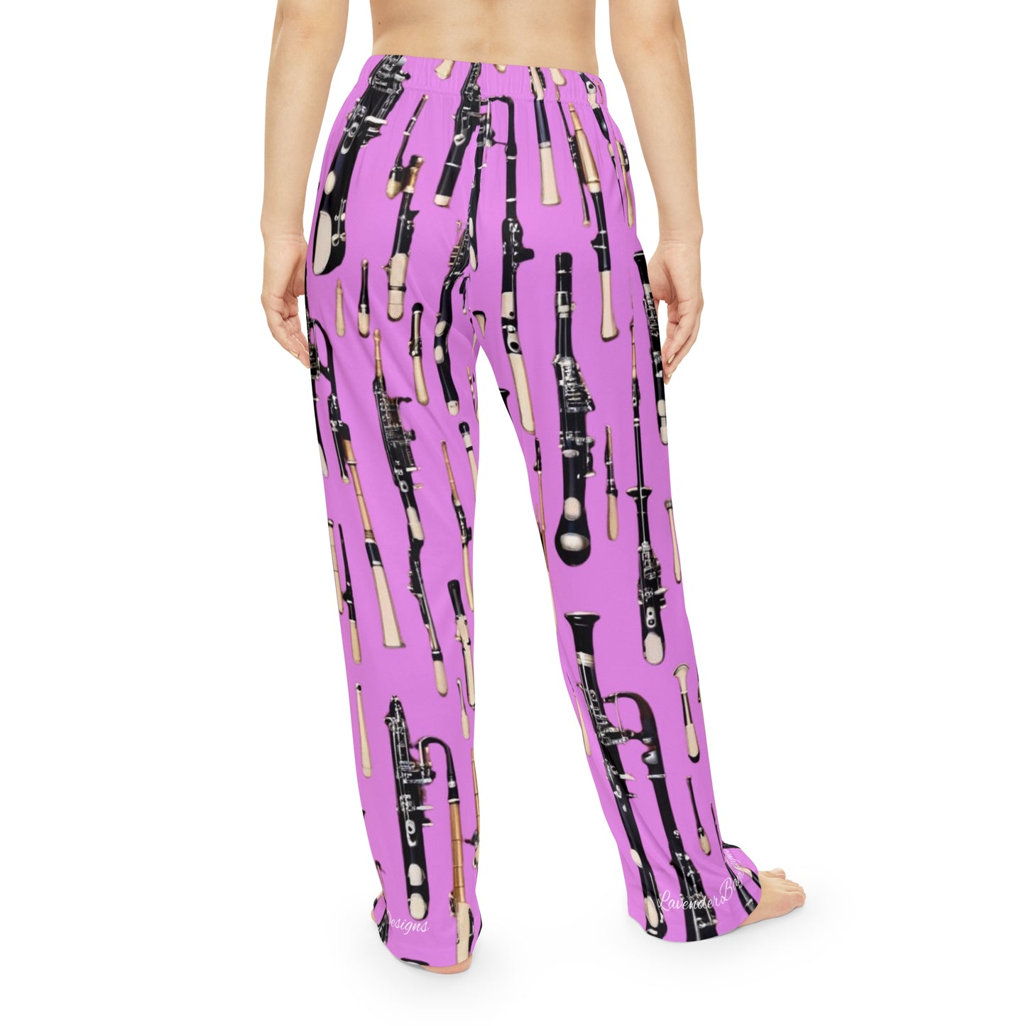 Wind Instrument in hot pink Women's Pajama Pants (AOP)