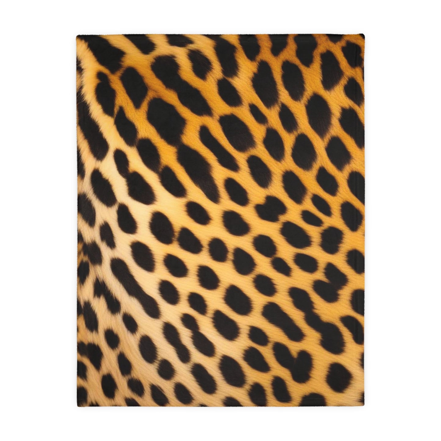 Cheetah fur Velveteen Microfiber Blanket (Two-sided print)