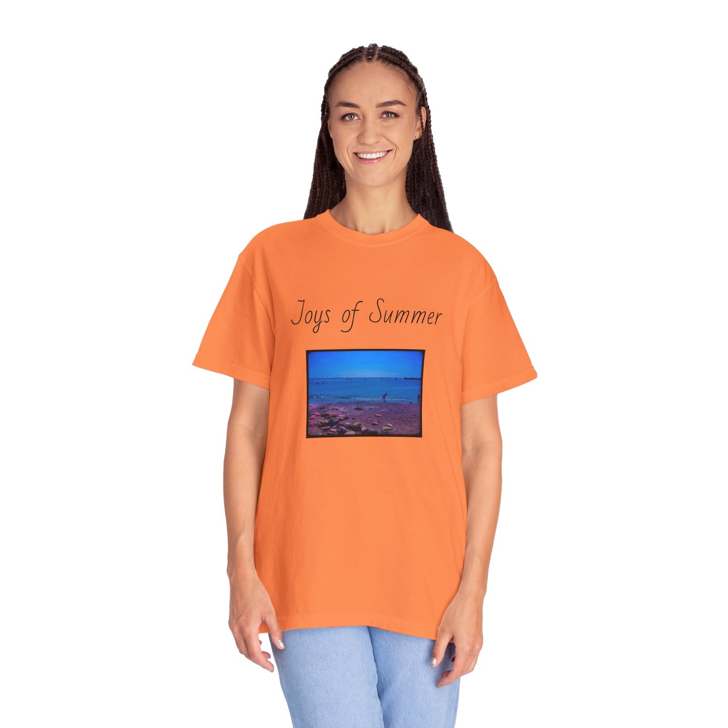 Summer Ocean pebbles Unisex Garment-Dyed T-shirt