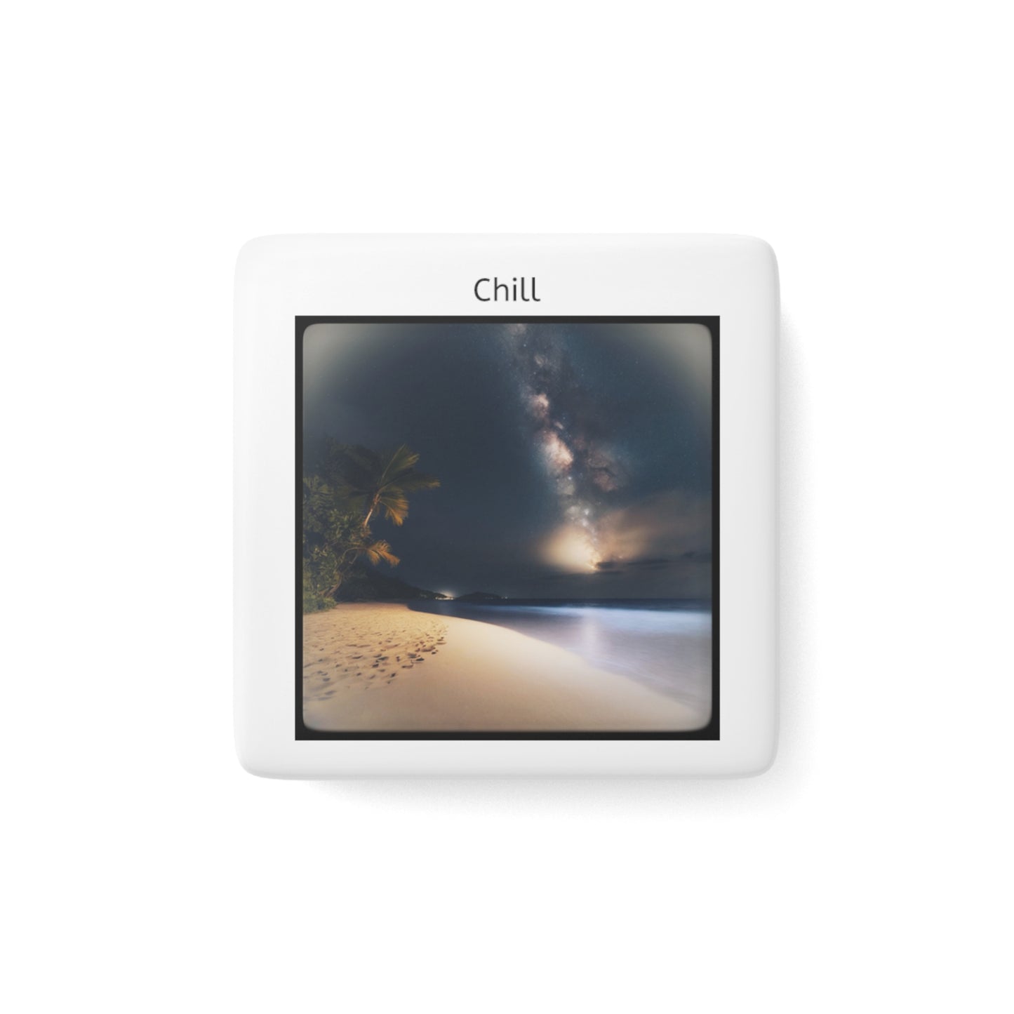 Chill Porcelain Magnet, Square