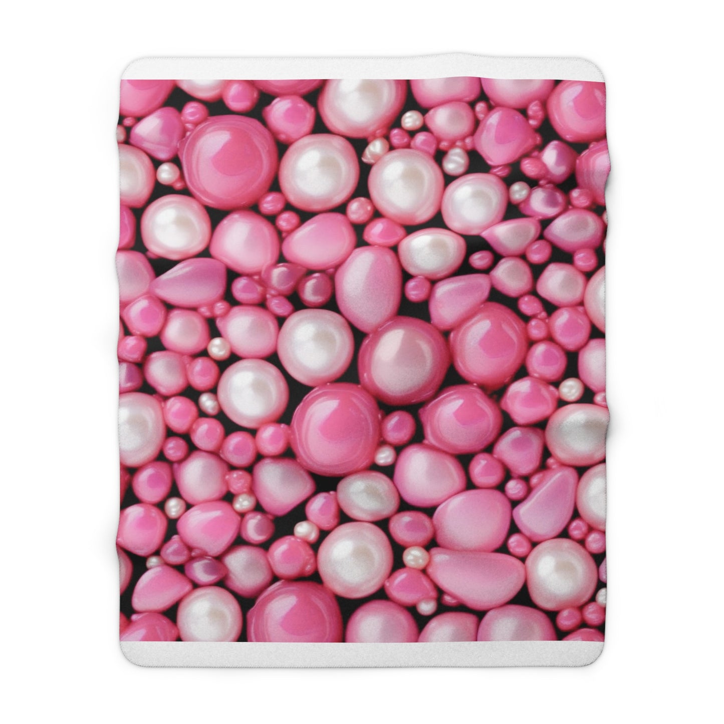 Pearls and Pink Sherpa Fleece Blanket