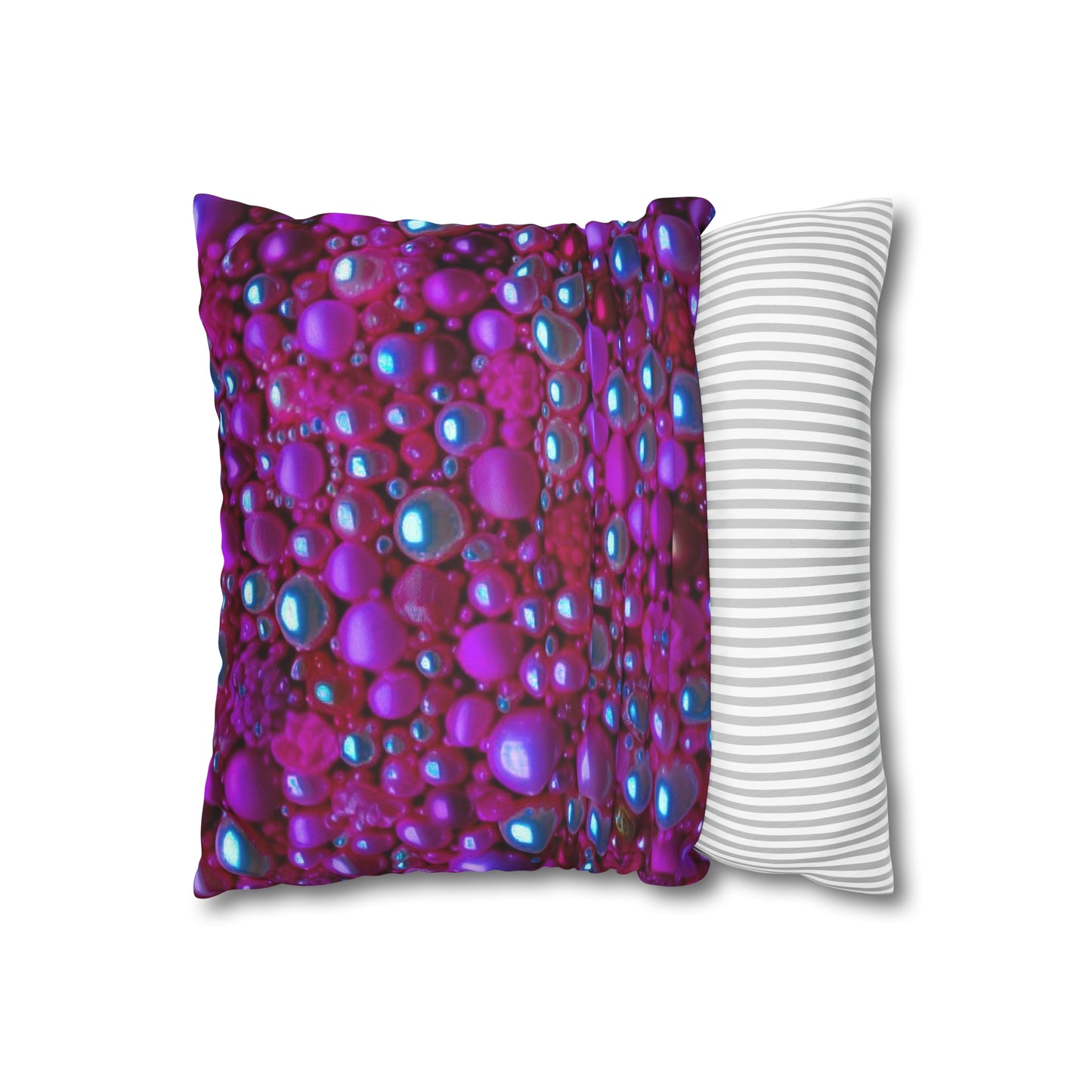 Pinked Pearls Faux Suede Square Pillowcase