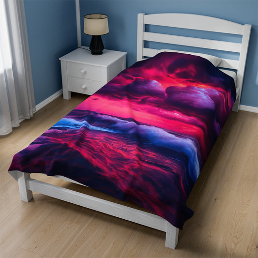 Fire Sky Velveteen Plush Blanket