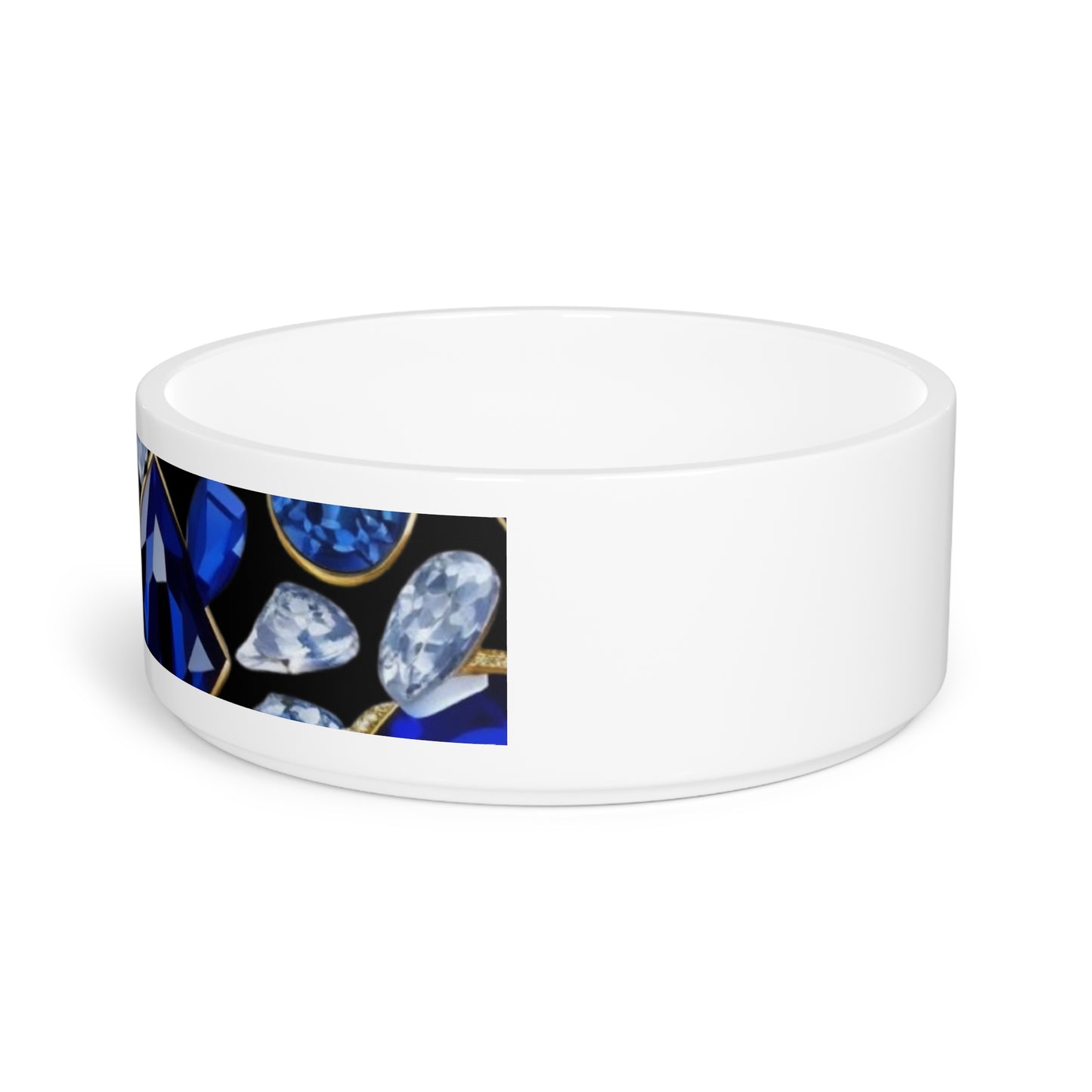 Diamonds Sapphires Pet Bowl