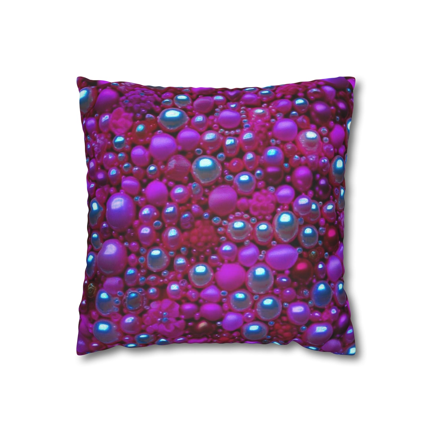 Pinked Pearls Faux Suede Square Pillowcase