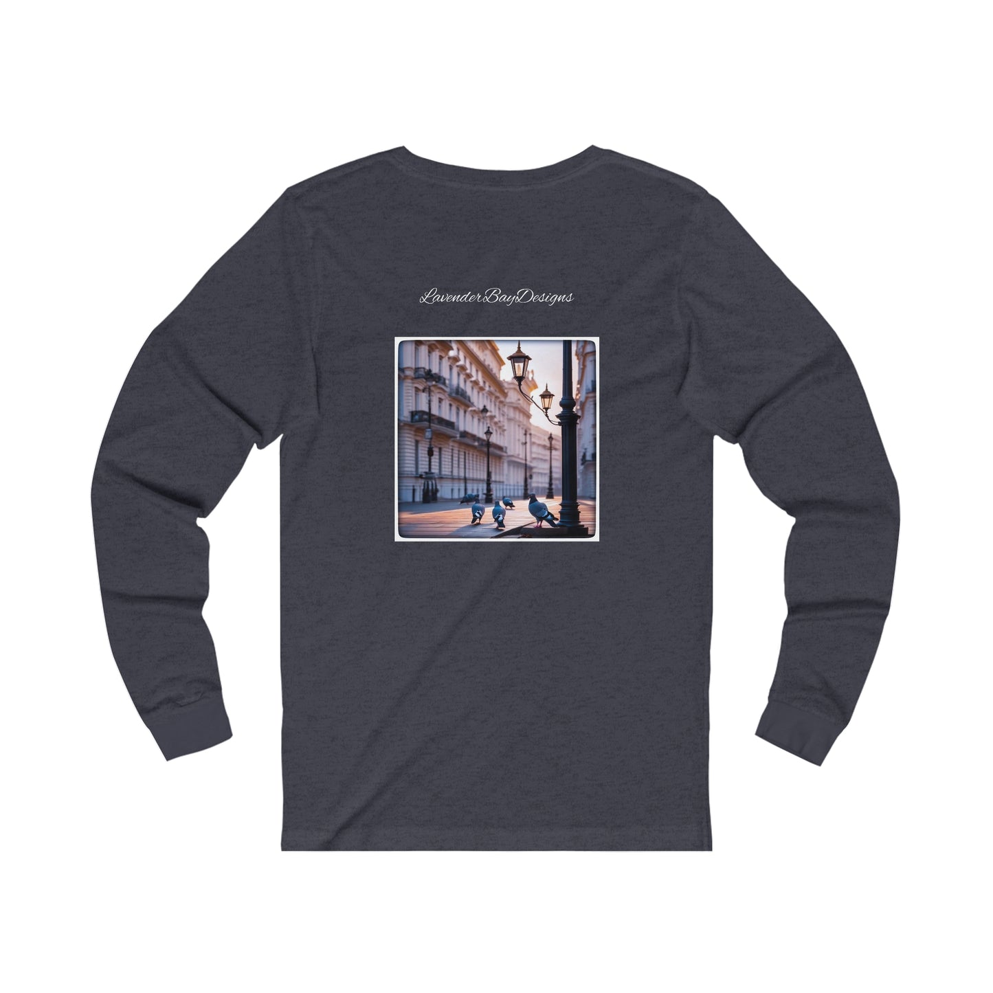 Pigeons on Marble Unisex Jersey Long Sleeve Tee