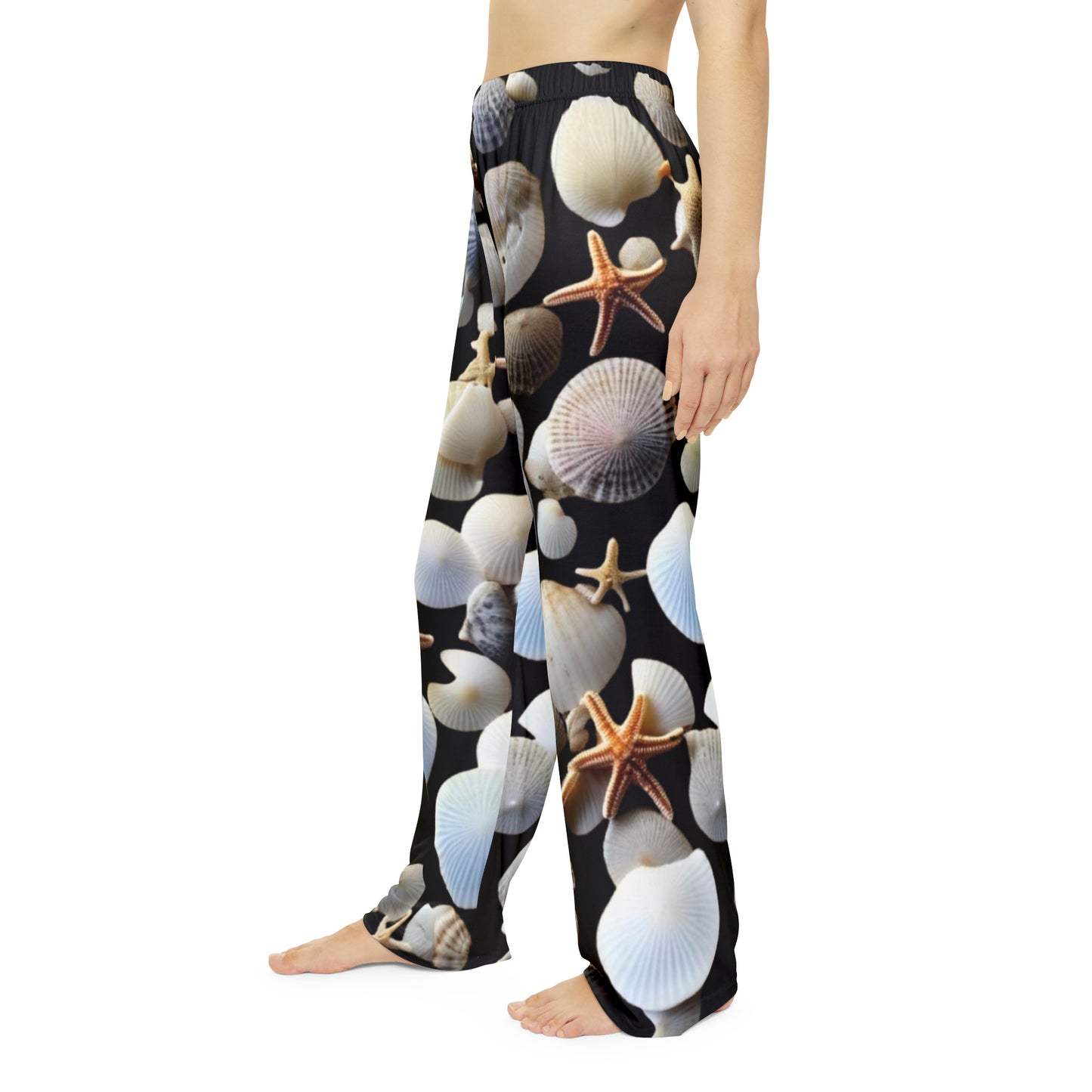 Sea Shells and Sand Dollars Women's Pajama Pants (AOP)