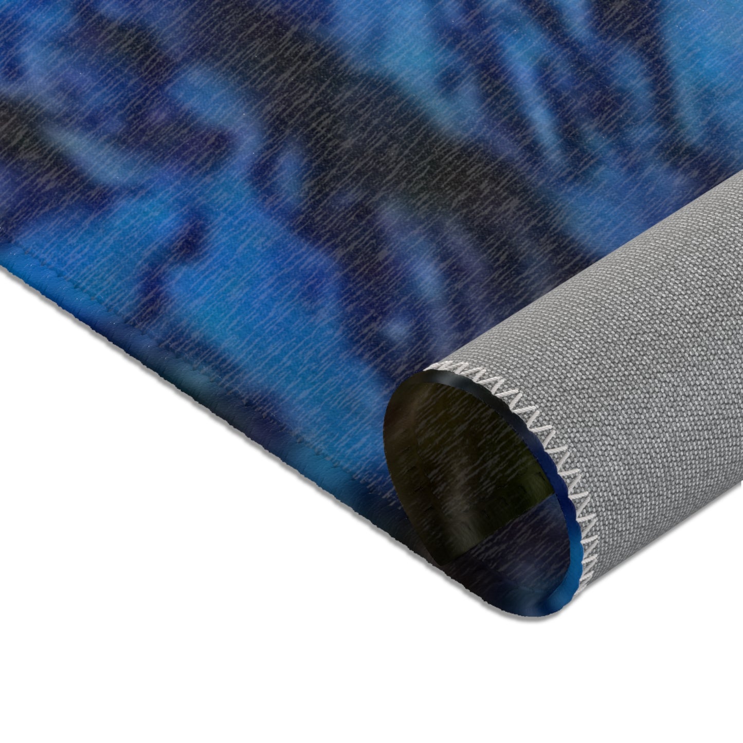 Deep blue swirl Area Rugs