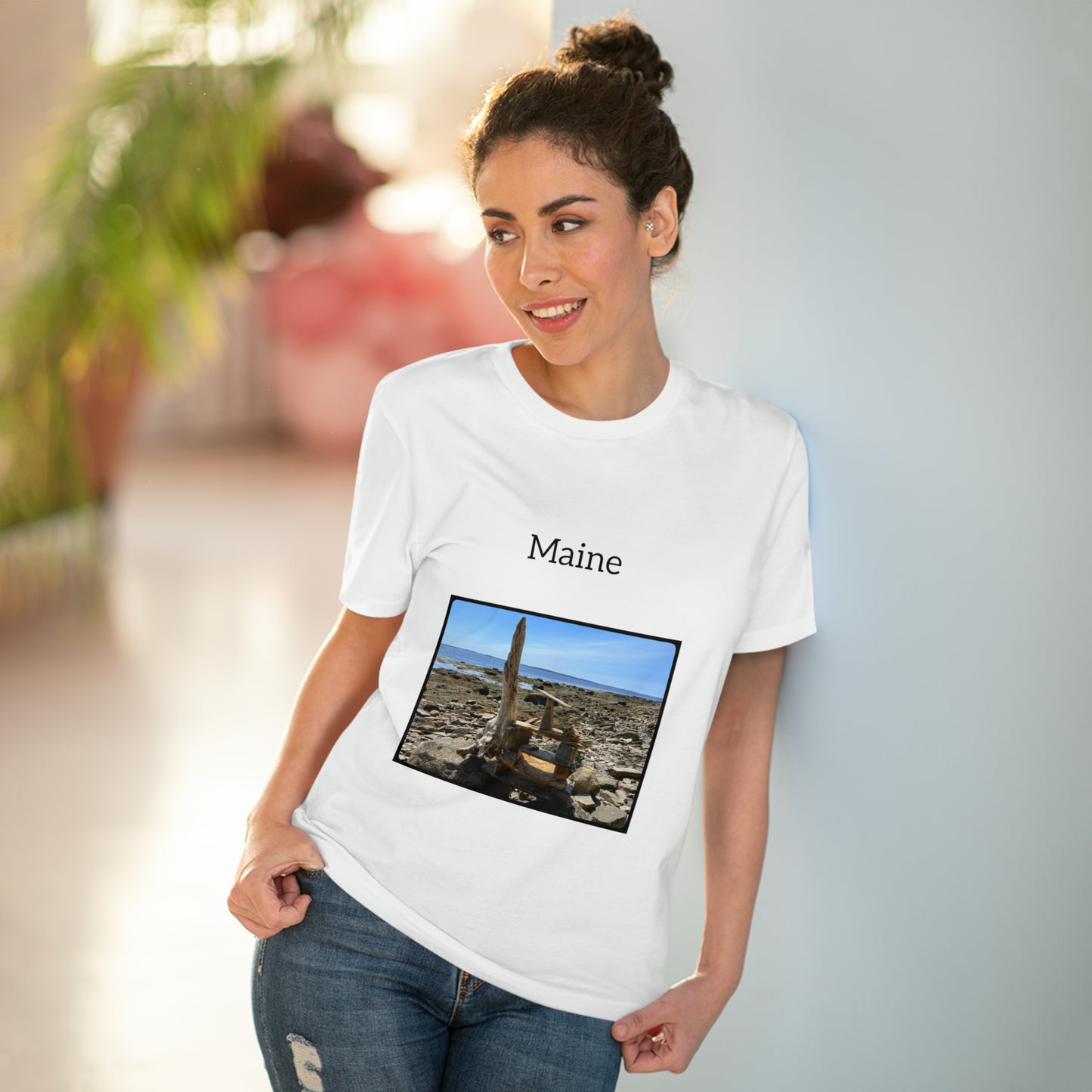 Maine Coastal Travel Organic Creator T-shirt - Unisex