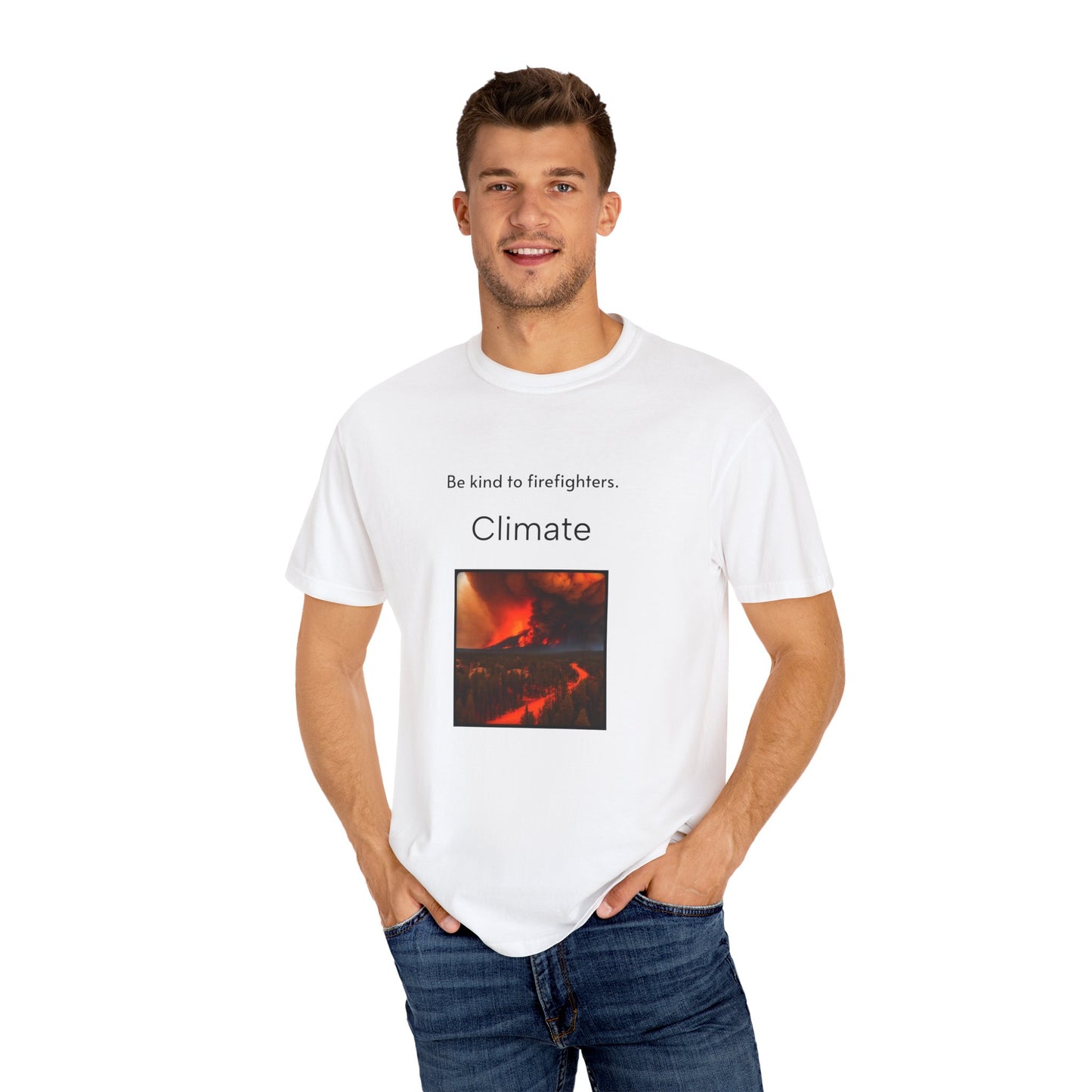 Climate Fire Unisex Garment-Dyed T-shirt