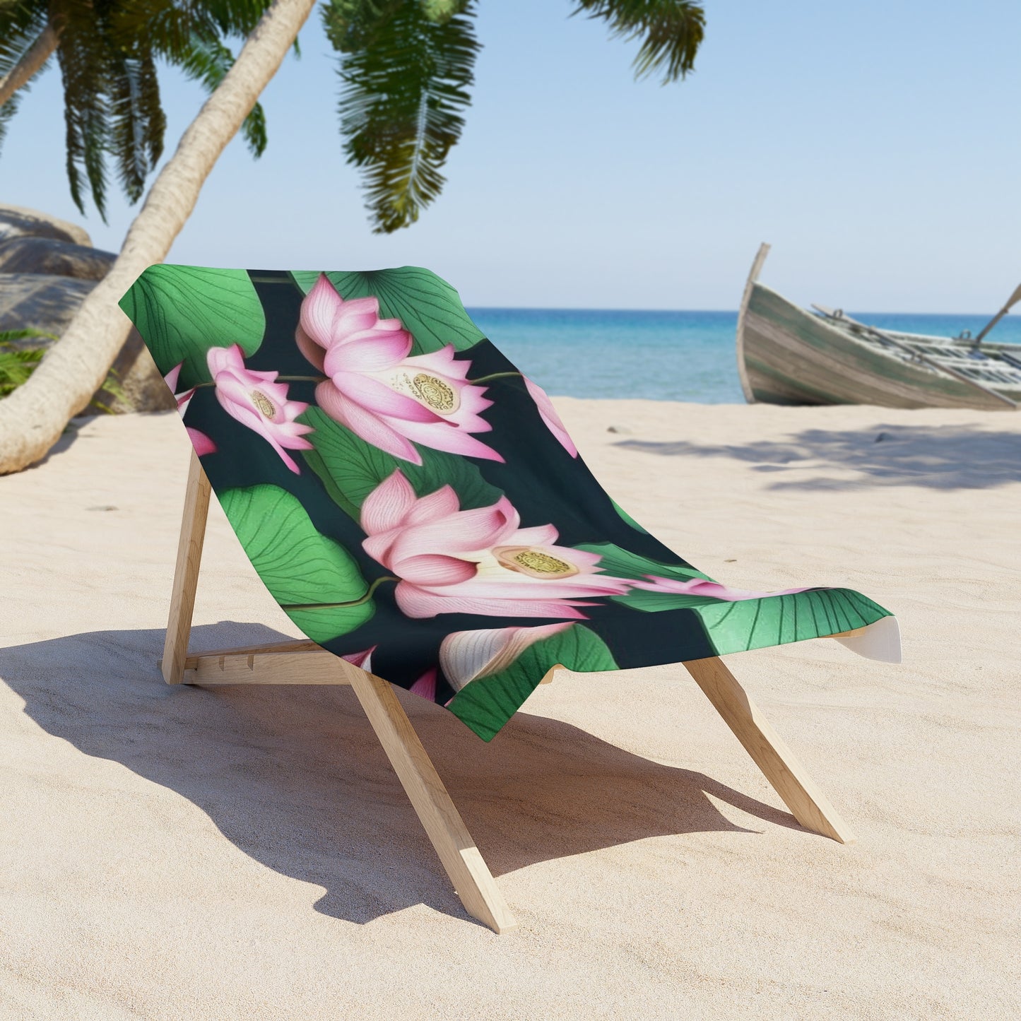 Lotus Pink Beach Towel