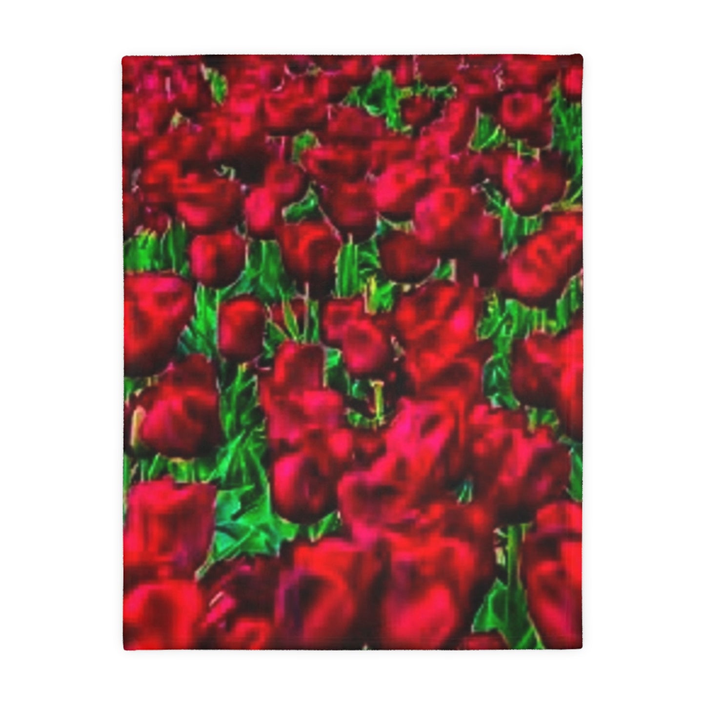 Red Velveteen Microfiber Blanket (Two-sided print)