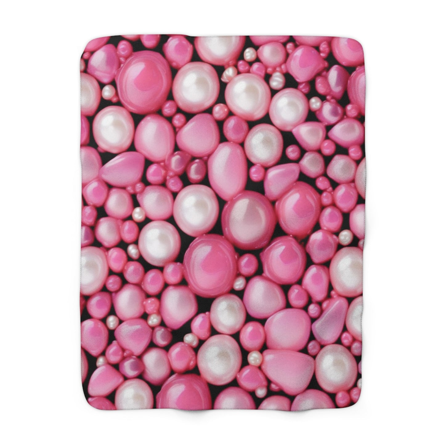 Pearls and Pink Sherpa Fleece Blanket