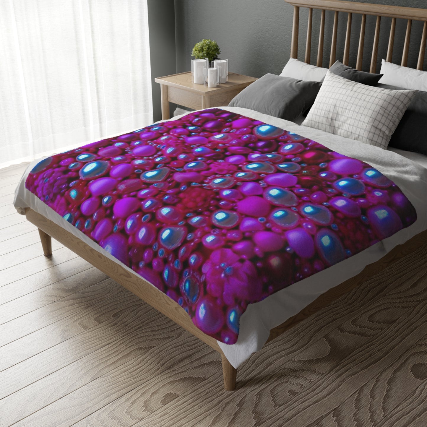 Pinked Pearls Velveteen Microfiber Blanket (Two-sided print)