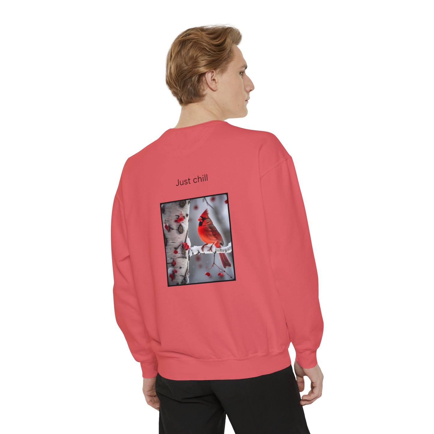 Cardinals in the Snow Unisex Garment-Dyed Sweatshirt