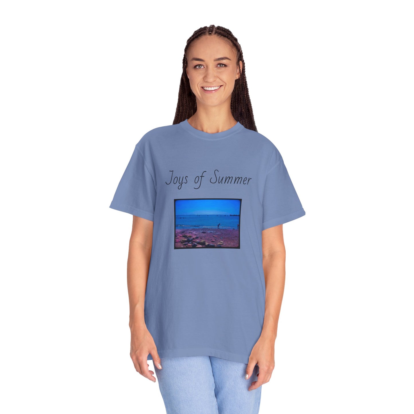 Summer Ocean pebbles Unisex Garment-Dyed T-shirt