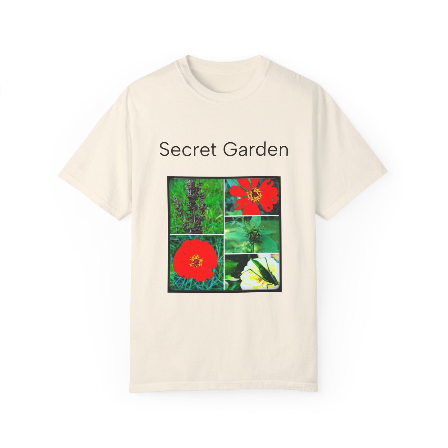 Floral Garden Unisex Garment-Dyed T-shirt