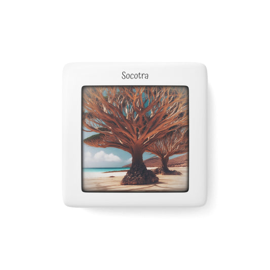 Socotra Yemen Porcelain Magnet, Square