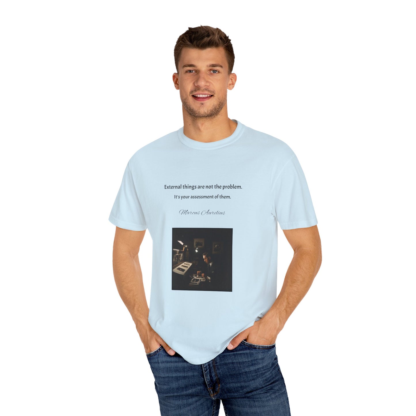 Marcus Aurelius Quotes Unisex Garment-Dyed T-shirt